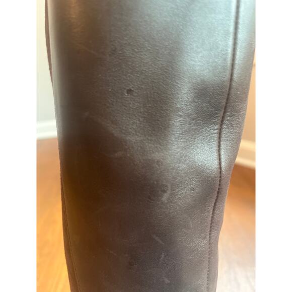 Marc Fisher Riding Boots Dark Brown Leather and Suede Sz 7 - Picture 8 of 8